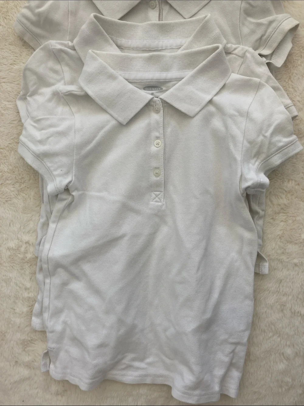 SALE! 50% Off 5 Old Navy Girls' White Short-Sleeve Polo Top Size 5T